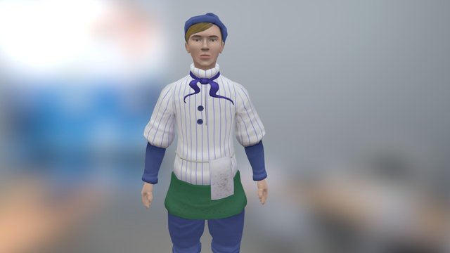 Fish Monger Character 3D Model