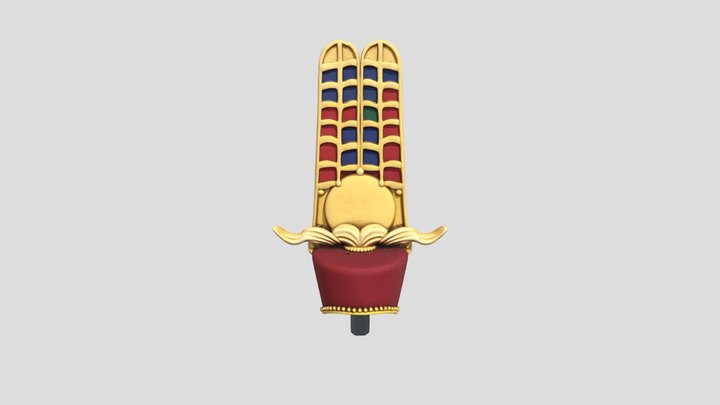 Egyptian Double Plumed Headdress 3D Model