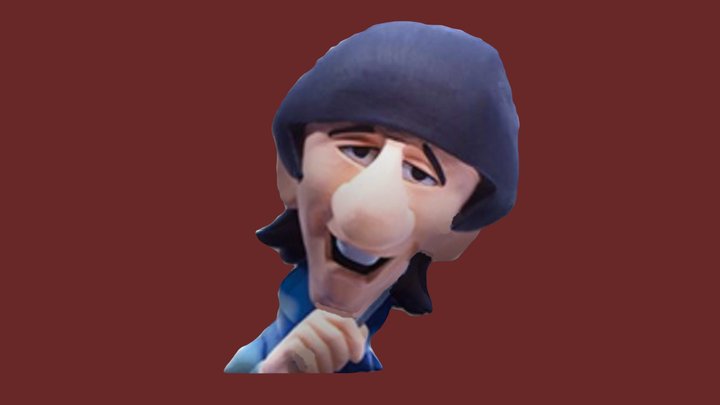 Beatles - Cartoon - 1 - Ringo Starr Head 3D Model