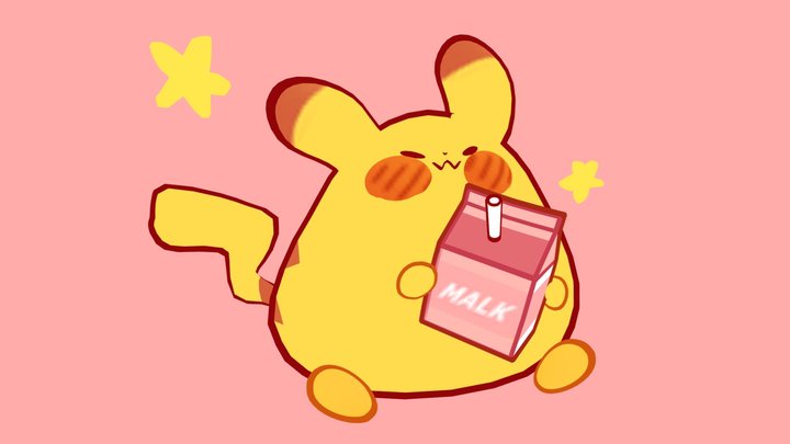 Strawberry Pikachu 3D Model