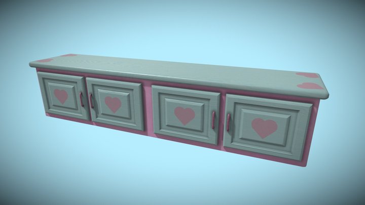 Mueble con gavetas/ Drawer unit 3D Model