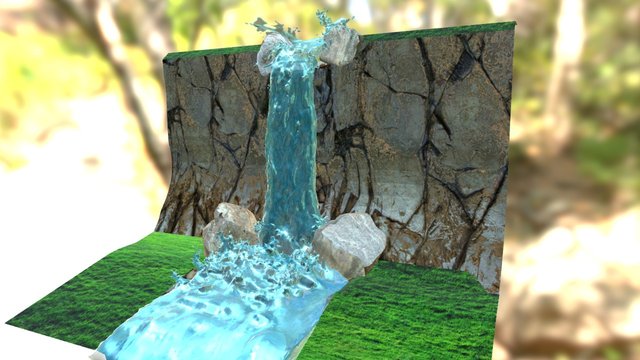 15 - Waterfall 3D Model