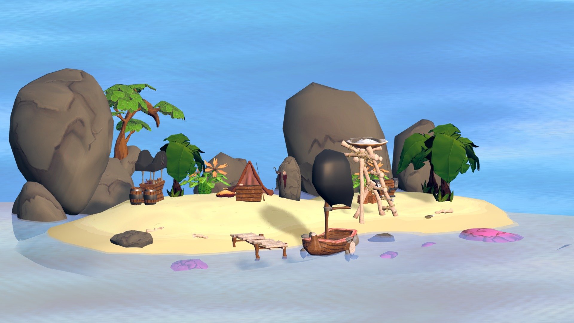 Pirate Island - 3D model by Yoclesh [dee6b6e] - Sketchfab