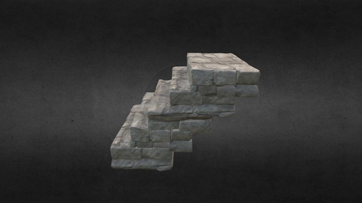 SM Stone Stairs 3D Model