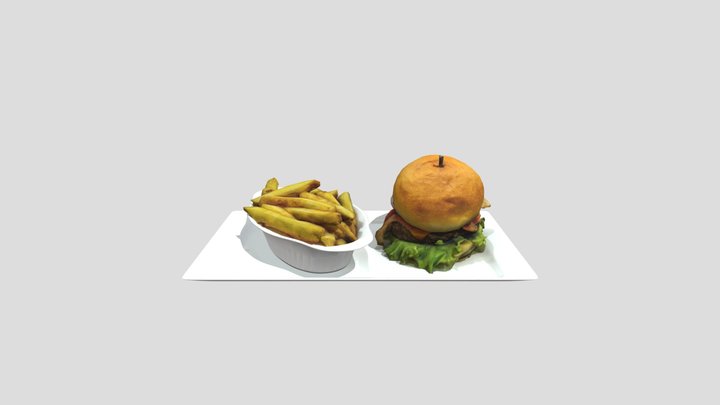 Burger Dish 3D Model