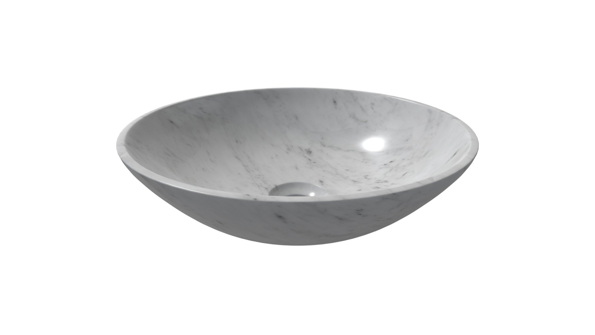 Saba Carrara Marble Basin Sink 0