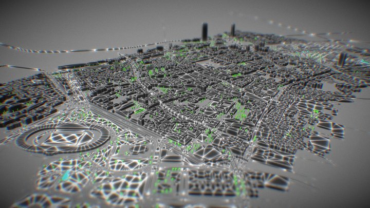 Milano Brera 3D Map 3D Model