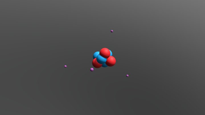 Atome De Beryllium 3D Model