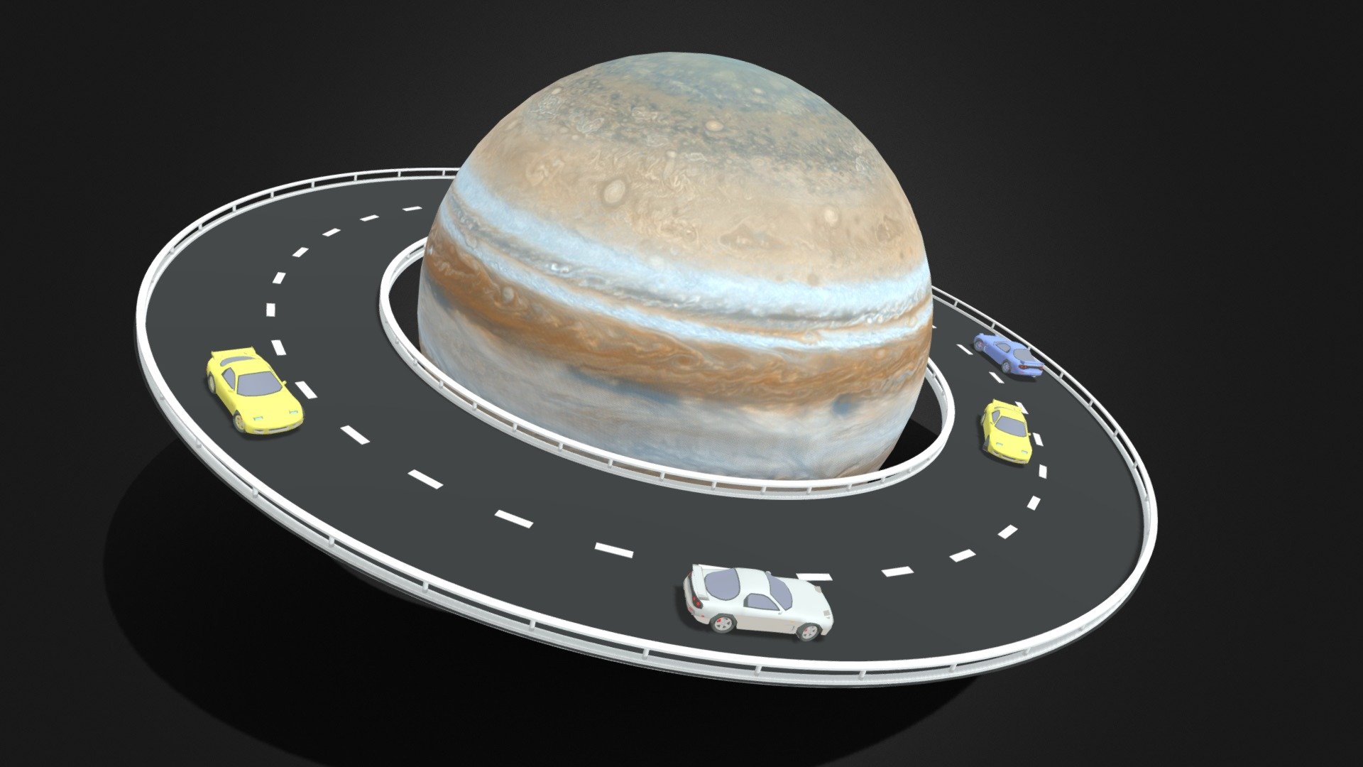 Planet and road