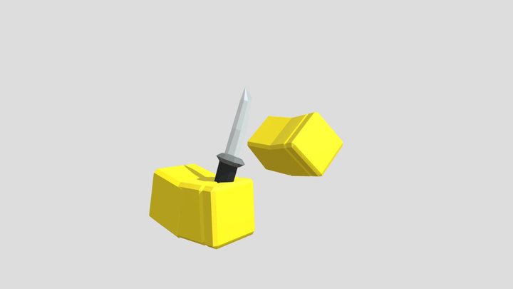 Knife With Hand 3D Model