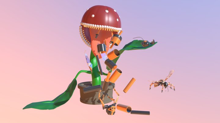 Broken Robowasp 3D Model