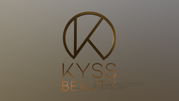 "KYSS Beauty" - Brand Logo. 3D Model