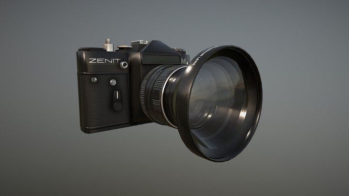 Zenit EM Film Camera 3D Model
