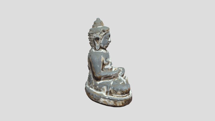 Marble Buddha sculpture 3D Model