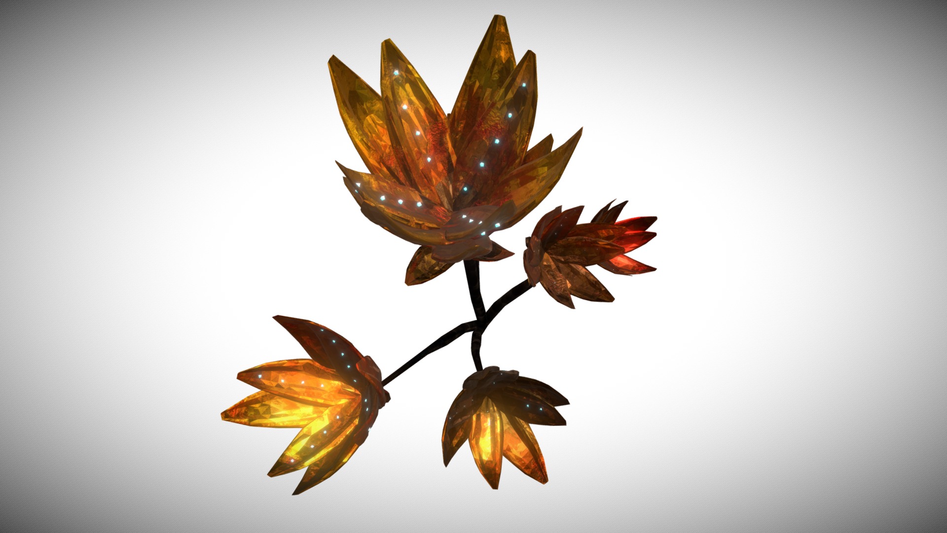 3D model Alien Plant - This is a 3D model of the Alien Plant. The 3D model is about a group of leaves.