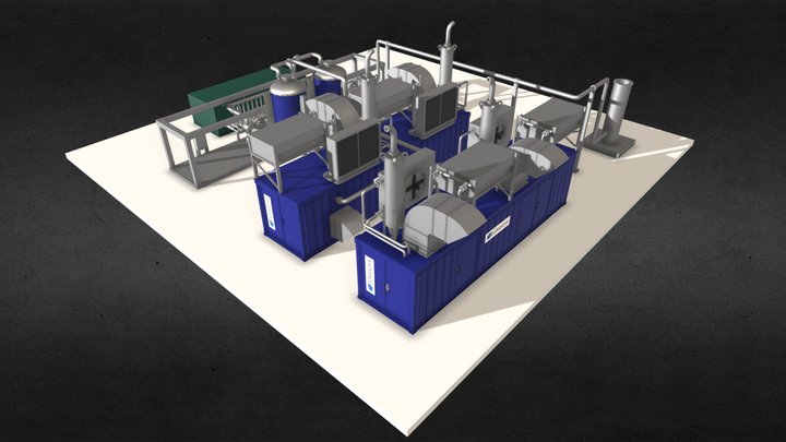Biogas factory 3D Model