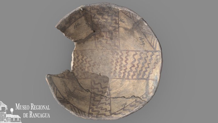 Plato Período Intermedio Tardío, A-635 3D Model