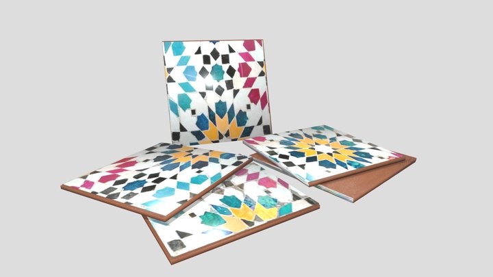 Moroccan Zellij Patterns 3D Model