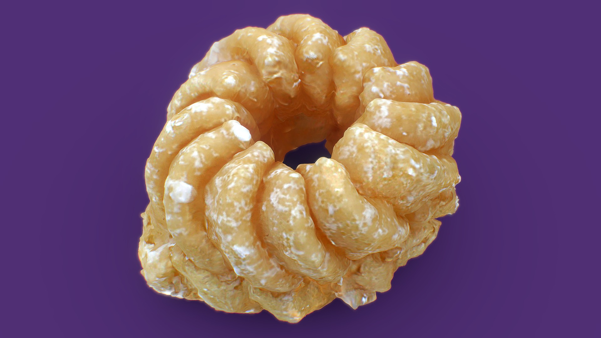 3D model Cruller Donut - This is a 3D model of the Cruller Donut. The 3D model is about a close up of a brain.