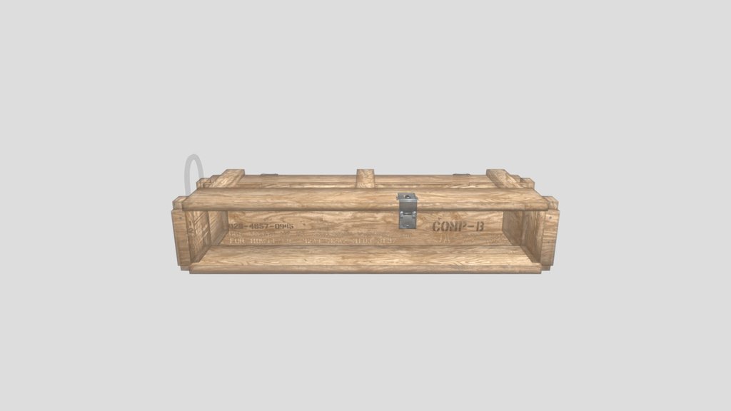 Vintage Wooden Military Ammunition Crate