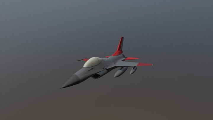 QF-16 Full-scale Aerial Target 3D Model