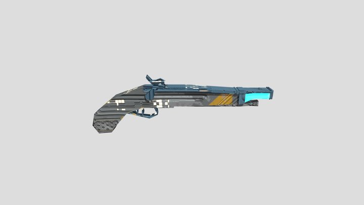 Sci-fi gun Remake 3D Model