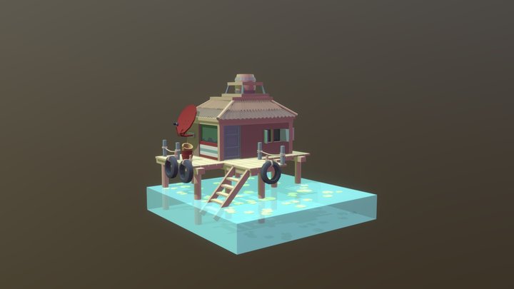 Lagoon Hut 3D Model