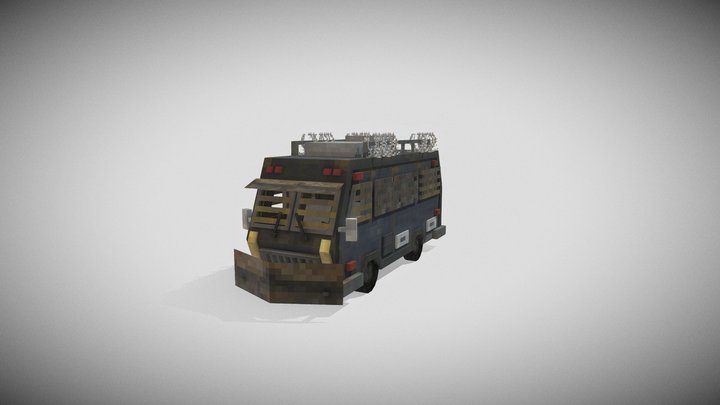 Zombie apocalypse armored RV 3D Model