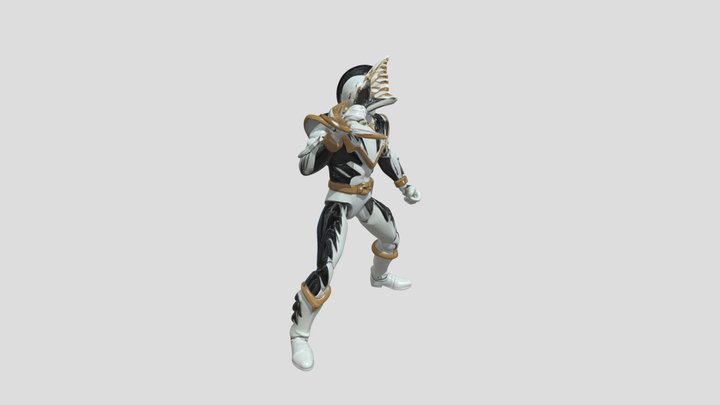 Power ranger blanco Dino Trueno 3D Model