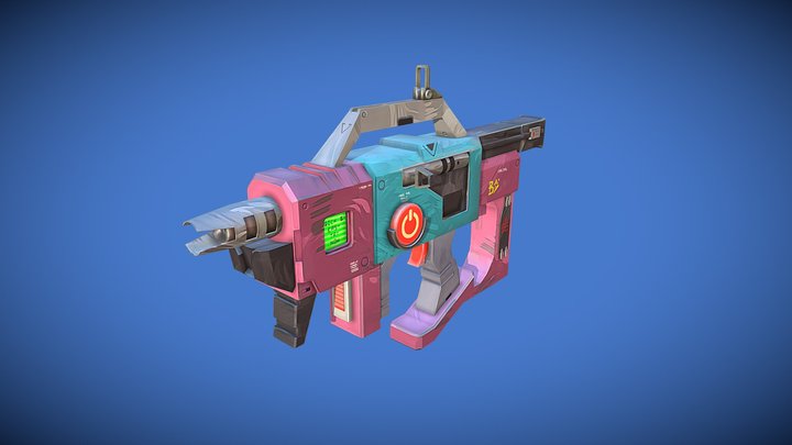 Stylized Cyberpunk Weapon (3D Fan Art) 3D Model