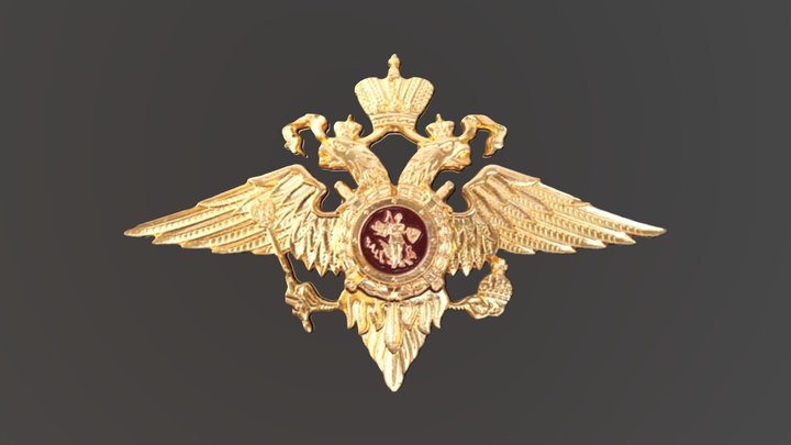 Emblem of Russian Ministry of Internal Affairs 3D Model