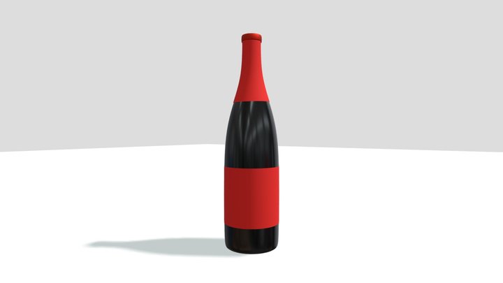 Wine Bottle Without Label 3D Model