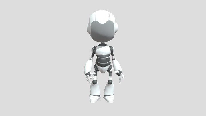 Atom Robot Retro Furistic E1 3D Model
