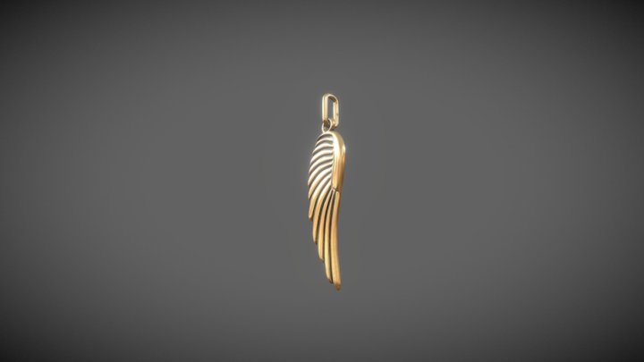 angel wing jewelry 3D Model