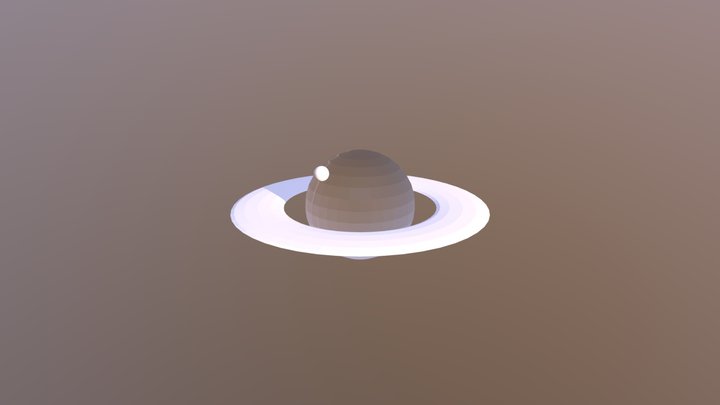 Planet with moon 3D Model