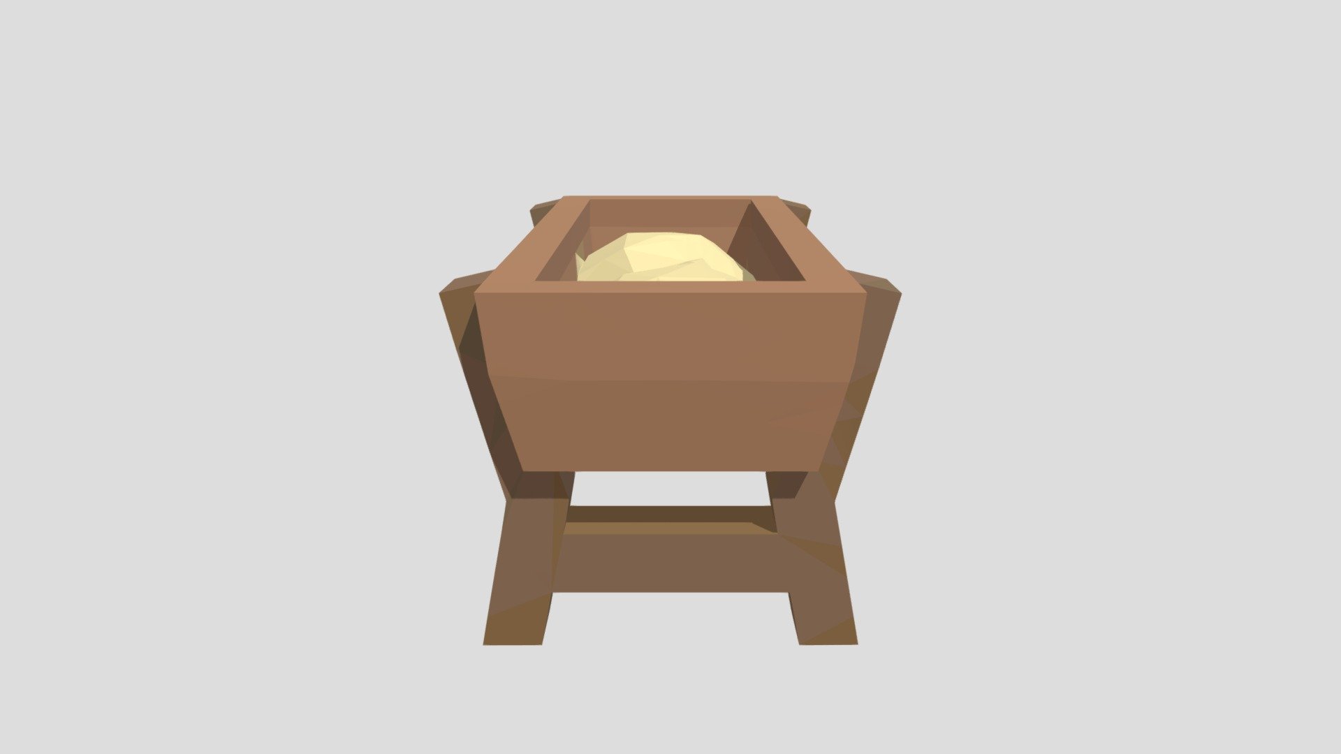 Feed Trough - Low Poly Medieval, CC0 - Download Free 3D model by ...