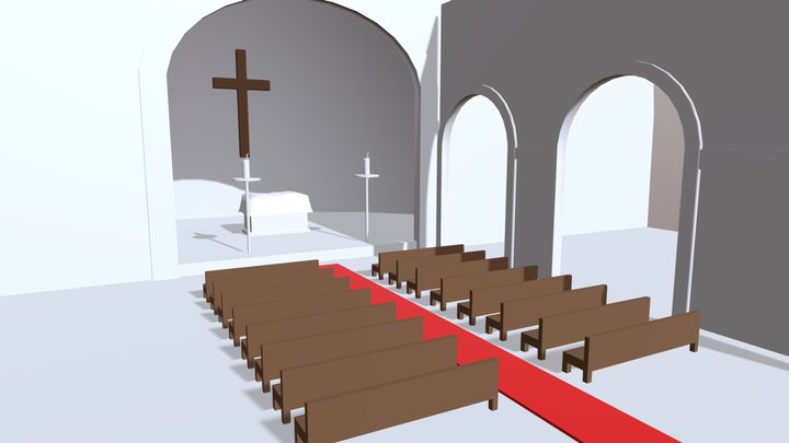 Church Inside 3D Model