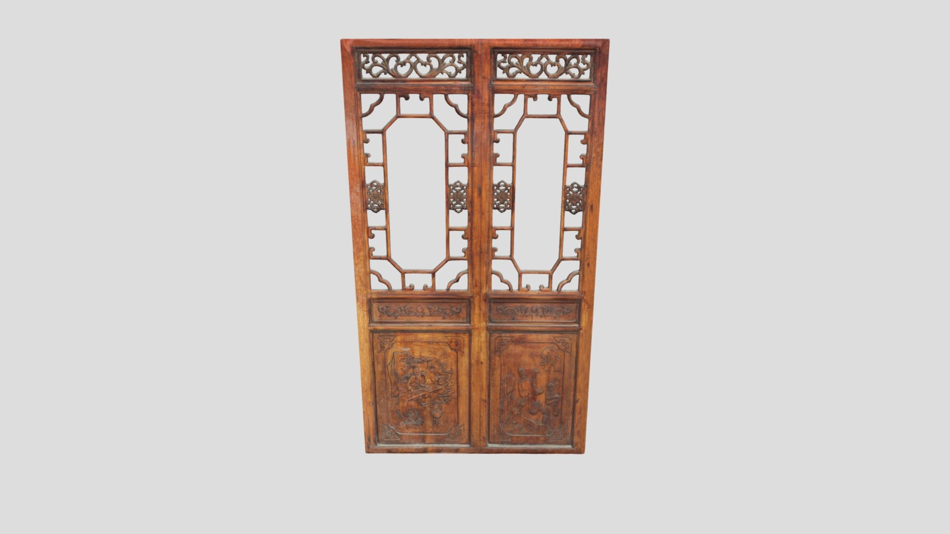 Ancient Wooden Carved Door — Sketchfab embed 3D viewer