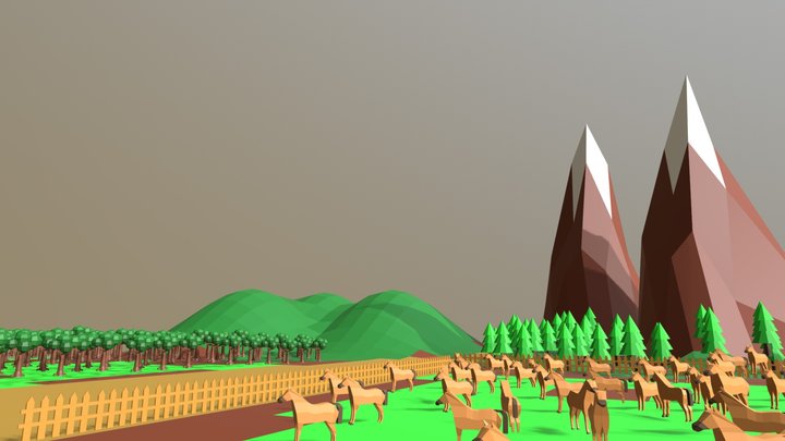 Camp Scenario 3D Model