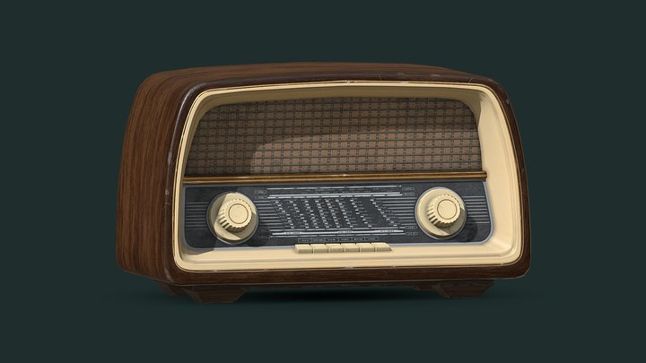 Vintage Radio 3D Model