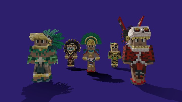 Aztec Empire Armors 3D Model