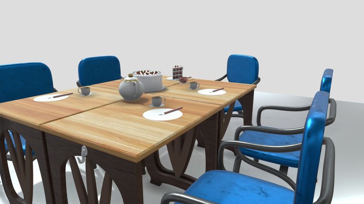 K-On! clubroom 3D walkthrough - Blender 