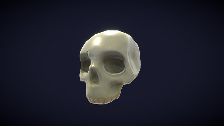 B2C3_Özer_Ismaël_CharaBasicsArt_TJ02_SkullSketch 3D Model