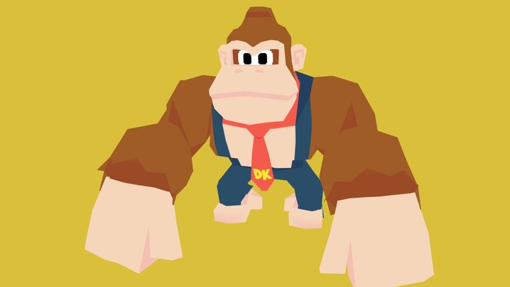 Low Poly DK 3D Model