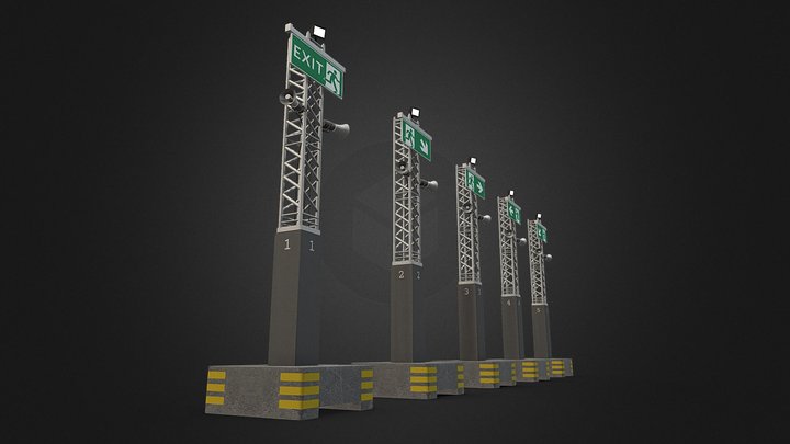 Emergency exit tower (Fluchtweg Turm) 3D Model