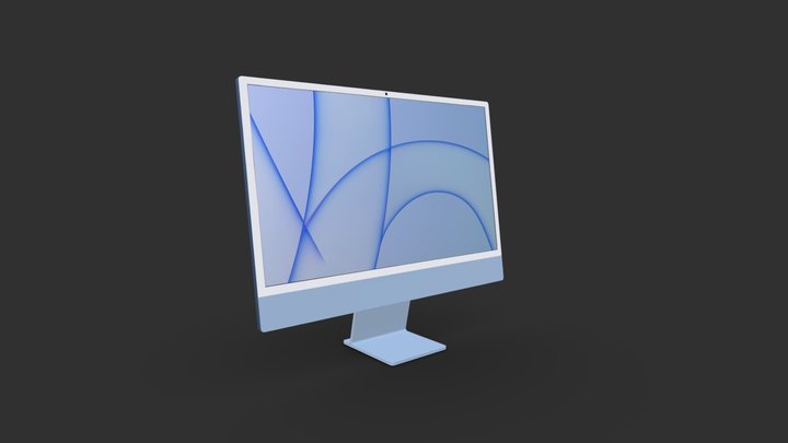 Apple iMac 2022 24 inch 3D model 3D Model