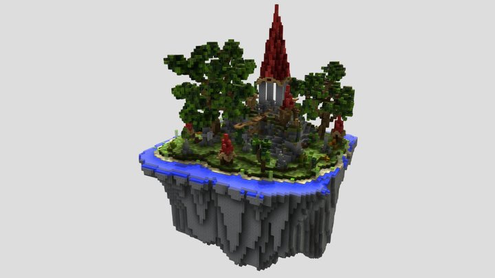 InsaneCraft - Tower Island 3D Model
