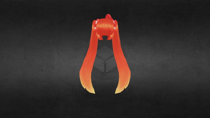 Dark Osana Hair 3D Model