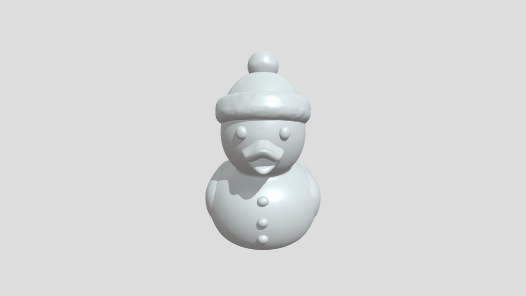 white duck with Santa hat