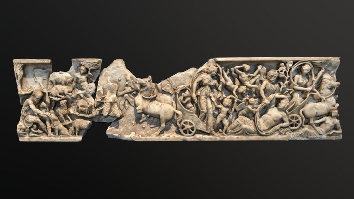 Greek stone sculpture panel – Kostenloses 3D-Modell STL